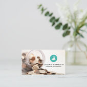 Jar of Coins | Symbol für Geldbeutel Visitenkarte (Stehend Vorderseite)