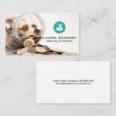 Jar of Coins | Symbol für Geldbeutel Visitenkarte (Vorne/Hinten)