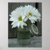 Jar of Daisies & Barn Wood Poster (Vorne)