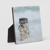 Jar of Seashells am Strand | Florida Fotoplatte (Vorderseite)
