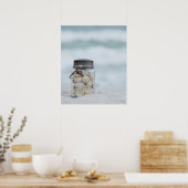 Jar of Seashells am Strand | Florida Poster (Küche)