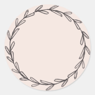Jar/ Spice Blank Hand Dragedraht Kraut Blush Pink Runder Aufkleber