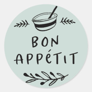 Jar/Spice-Bon Appétit-Aufkleber Runder Aufkleber