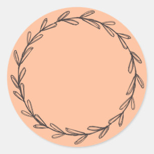 Jar/Sprudelschurz Peach Fuzz Runder Aufkleber