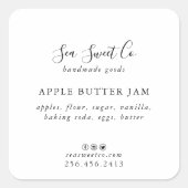 Jar-Sticker Quadratischer Aufkleber (Vorderseite)