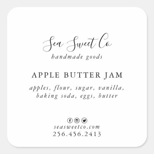 Jar-Sticker Quadratischer Aufkleber (Vorderseite)