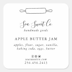 Jar-Sticker Quadratischer Aufkleber