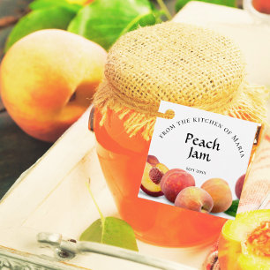 JAR-Tag für das Canning von hausgemachten Pfirsich Geschenkanhänger