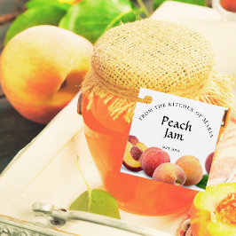 JAR-Tag für das Canning von hausgemachten Pfirsich Geschenkanhänger