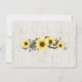 Jar und Sonnenblumen Rustikales Brautparty Einladung (Rückseite)