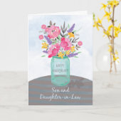 Jar Vase, Sohn und Schwiegertochter Karte (Gelbe Blume)