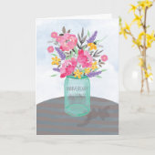 Jar Vase zum Jubiläum mit Blume Karte (Gelbe Blume)