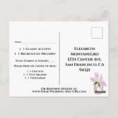 Jar von Lilacs Rustic Watercolor Wedding RSVP Postkarte (Rückseite)