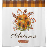 Jar von Sonnenblumen Duschvorhang (Vorderseite)