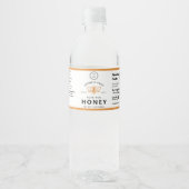 Jar Wraparound Label "White Minimalistisch Bee Hon Wasserflaschenetikett (Vorderseite)