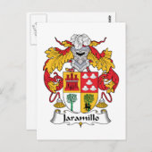 Jaramillo Familienwappen Postkarte (Vorne/Hinten)