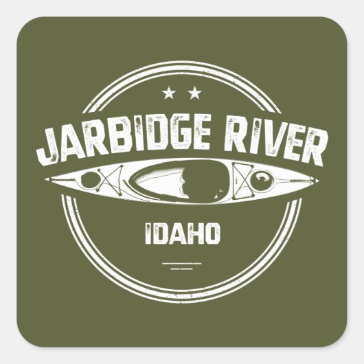 Jarbidge River Idaho Kayaking Quadratischer Aufkleber (Vorderseite)