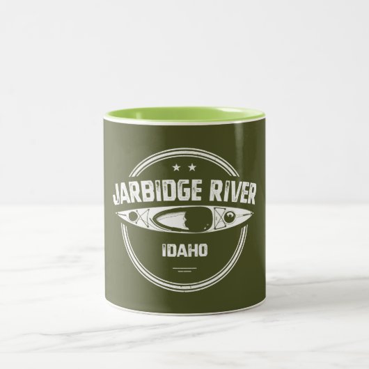 Jarbidge River Idaho Kayaking Zweifarbige Tasse (Mittel)