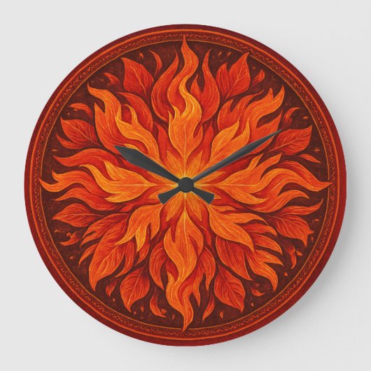 JARDIM DE FOGO GROßE WANDUHR (Vorderseite)