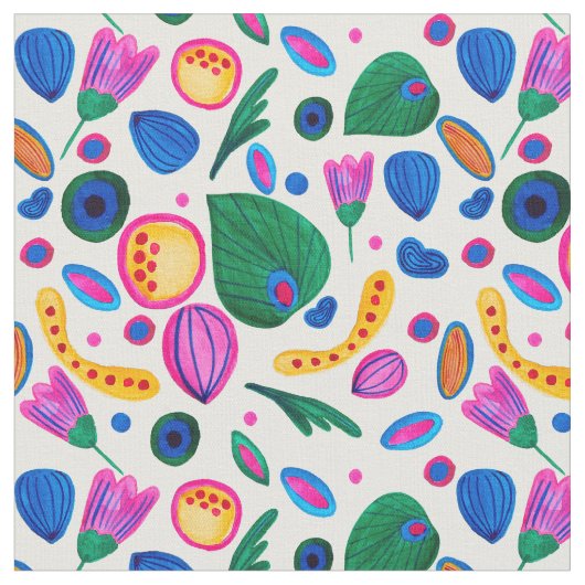 Jardín Botánico Abstracto Boho Maximalist Stoff (Nahaufnahme)