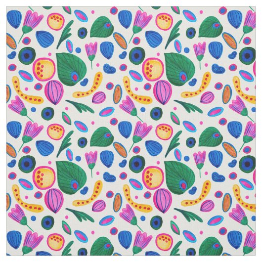 Jardín Botánico Abstracto Boho Maximalist Stoff (Muster)