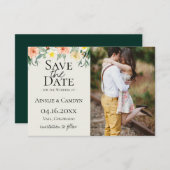Jardin De Fleurs Foto Save the Date Ankündigung (Vorne/Hinten)