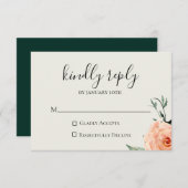 Jardin De Fleurs Wedding RSVP Card (Vorne/Hinten)