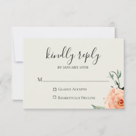 Jardin De Fleurs Wedding RSVP Card Karte