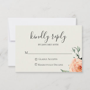 Jardin De Fleurs Wedding RSVP Card Karte