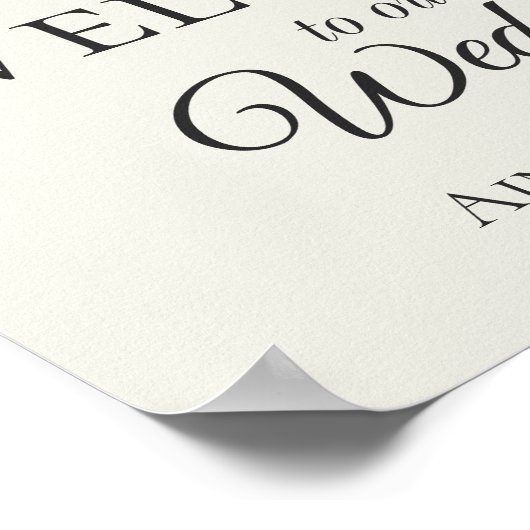 Jardin De Fleurs Wedding Welcome Poster (Ecke)