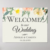 Jardin De Fleurs Wedding Welcome Poster (Vorne)