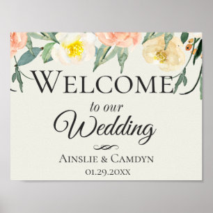 Jardin De Fleurs Wedding Welcome Poster