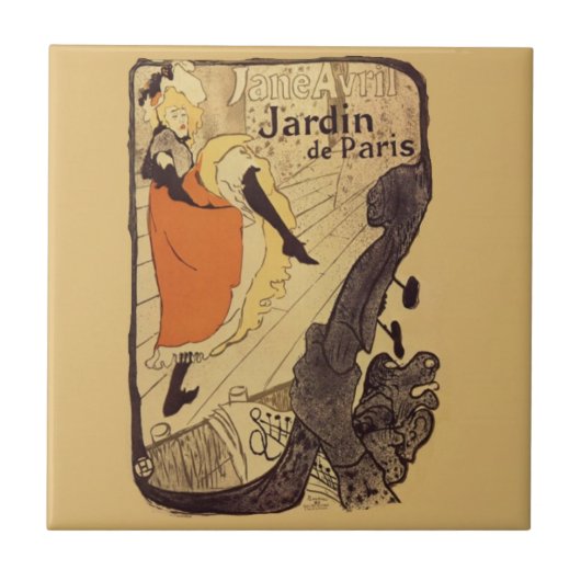 Jardin de Paris - Toulouse-Lautrec Fliese (Vorderseite)