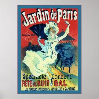 Jardin de Paris ~ Vintage französische Werbung Poster