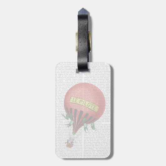 Jardin De Tuileries Hot Air Ballon Gepäckanhänger (Rückseite vertikal)