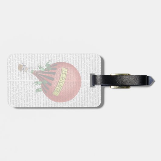 Jardin De Tuileries Hot Air Ballon Gepäckanhänger (Rückseite horizontal)