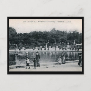Jardin du Luxembourg, Paris, Frankreich Vintage Postkarte