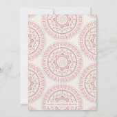 Jardin Mandala Save the Date Card - Coral (Rückseite)