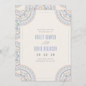 Jardin Mandala Save the Date Card - Cornflower (Vorne/Hinten)