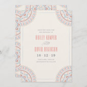 Jardin Mandala Save the Date Card - Lachs (Vorne/Hinten)