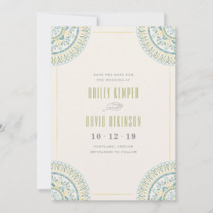 Jardin Mandala Save the Date Card - Limon