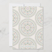 Jardin Mandala Save the Date Card - Türkis (Rückseite)