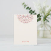 Jardin Mandala Stationery - Coral Einladung (Stehend Vorderseite)