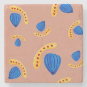 Jardín Minimalista Abstracto en Tonos Tierra Steinuntersetzer (Vorderseite)