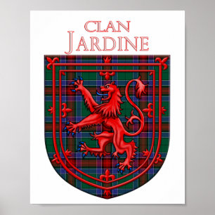 Jardine Tartan Scottish Kariert Lion Rampant Poster