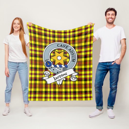 Jardine Yellow Clan Abzeichen Tartan Kariert Fleecedecke (Beispiel)