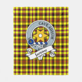 Jardine Yellow Clan Abzeichen Tartan Kariert Fleecedecke (Vorderseite)