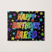 "JARED" First Name, Fun "HAPPY BIRTHDAY" Puzzle (Horizontal)