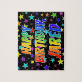 "JARED" First Name, Fun "HAPPY BIRTHDAY" Puzzle (Vertikal)