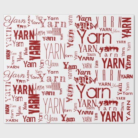 JARN! Typografie Knittern Geschenkpapier (Flach)
